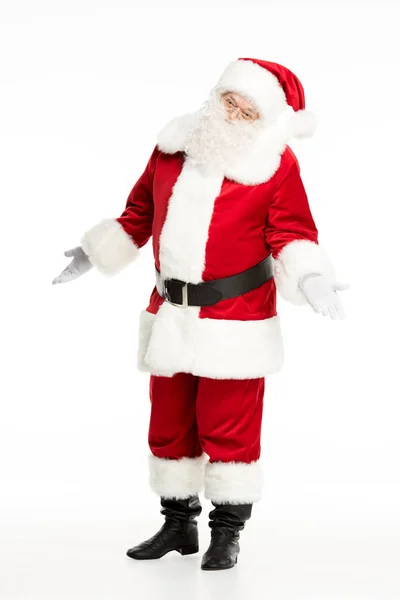 Santa Claus posando y haciendo gestos - foto de stock