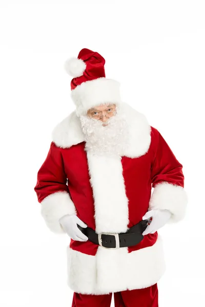 Weihnachtsmann posiert und gestikuliert — Stockfoto