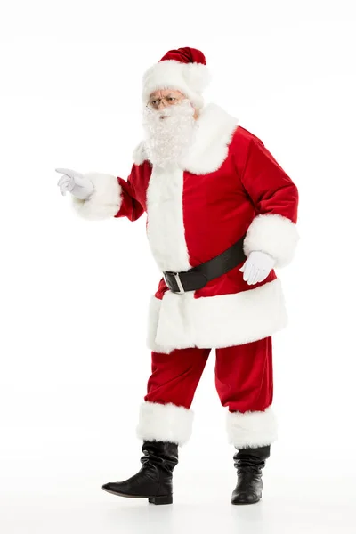Санта-Клауса постановки і жестикулюючи — стокове фото