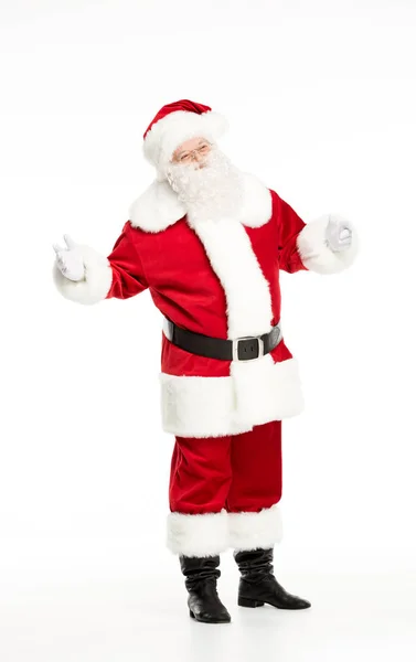 Santa Claus posing and gesturing — Stock Photo