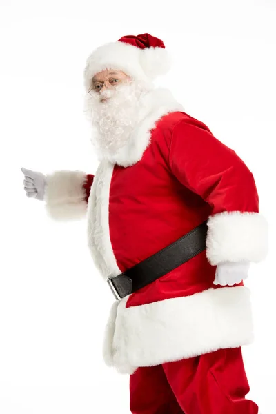 Santa Claus posing and gesturing — Stock Photo