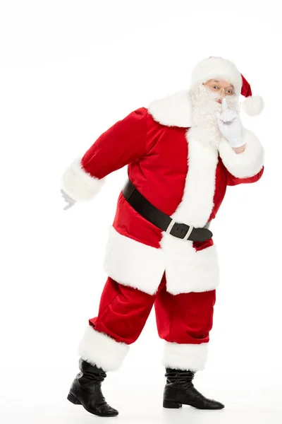 Santa Claus posando y haciendo gestos - foto de stock
