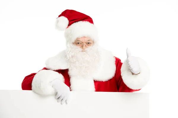 Père Noël avec tableau blanc — Photo de stock