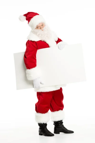 Santa Claus with white board — Stock Photo