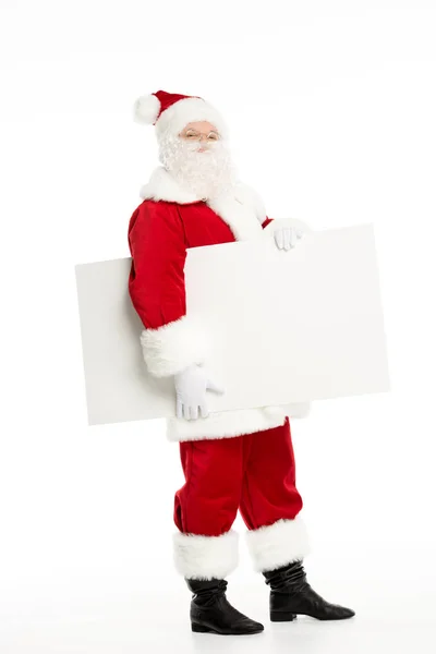 Santa Claus with white board — Stock Photo