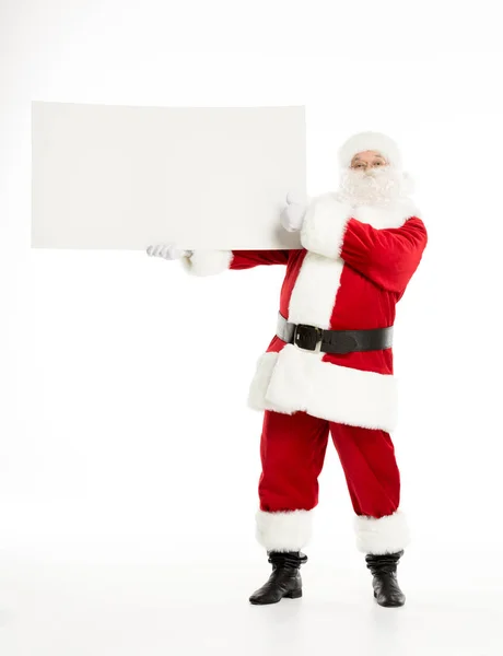 Santa Claus with white board — Stock Photo