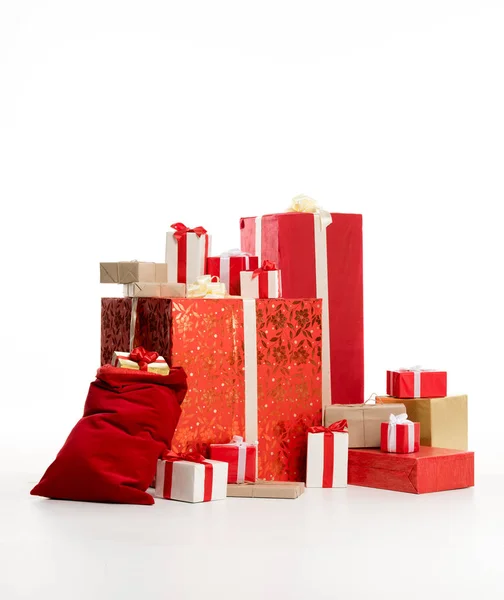 Pile of Christmas gifts — Stock Photo