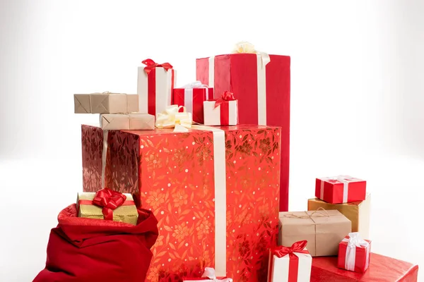 Pile of Christmas gifts — Stock Photo