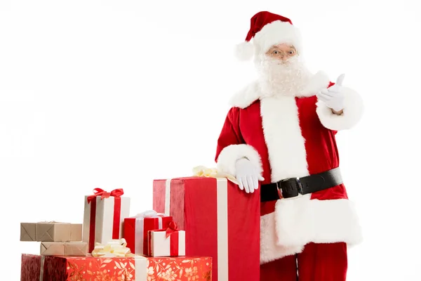 Санта-Клауса з ворсом різдвяні подарунки — стокове фото