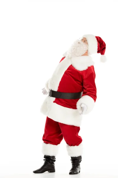 Санта Клаус смотрит вверх — стоковое фото