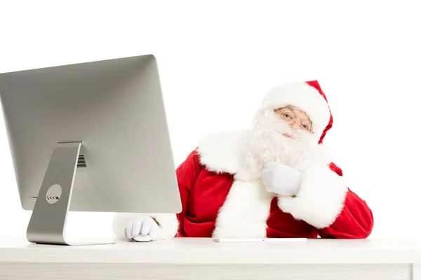 Santa Claus con expresión reflexiva - foto de stock