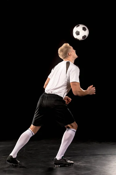 Soccer player with ball — Stock Photo