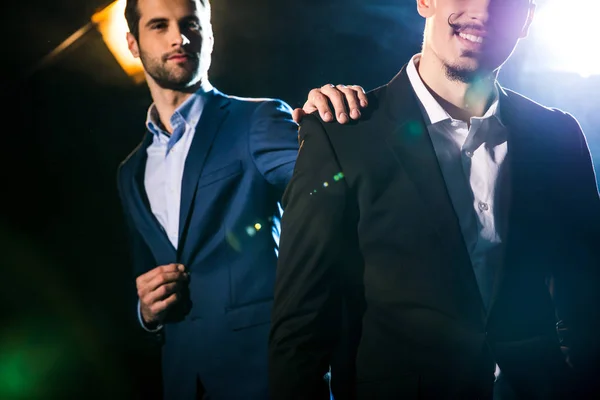 Stylish men in suits — Stock Photo