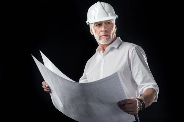 Mature male architect — Stock Photo