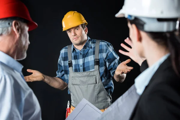 Architects blaming engineer — Stock Photo