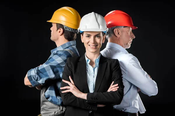 Two architects and engineer — Stock Photo