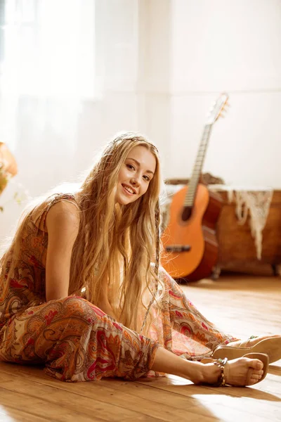 Young woman in boho style — Stock Photo