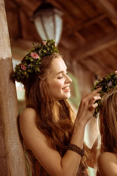 Young women in bohemian style — Stock Photo