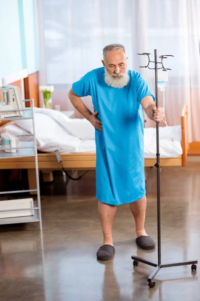 Хворий чоловік з лічильником — Stock Photo