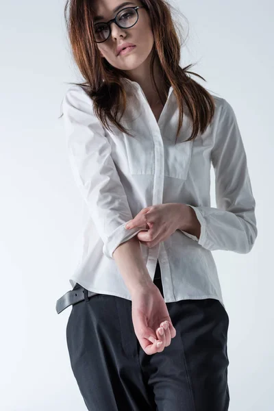 Stylish hipster woman — Stock Photo