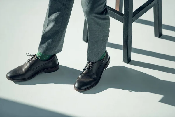 Man in stylish shoes — Stock Photo