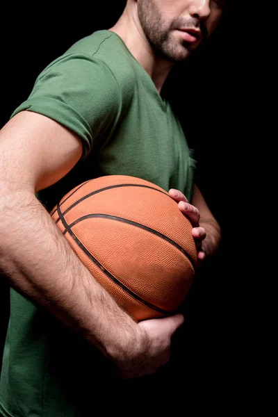Man with basketball ball — Stock Photo