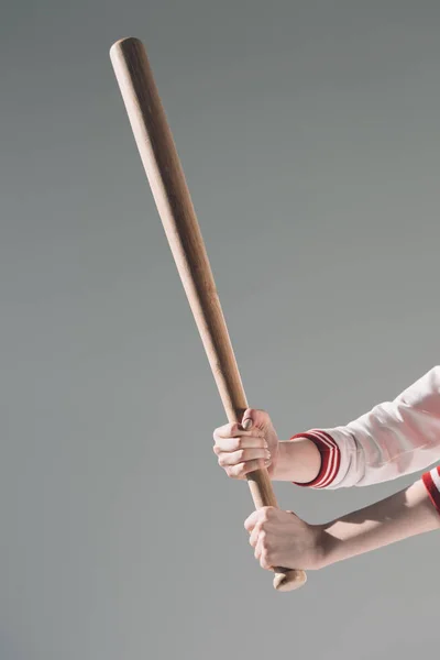 Woman with baseball bat — Stock Photo