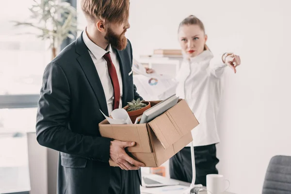 Young fired businessman — Stock Photo