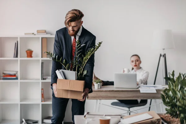 Young fired businessman — Stock Photo