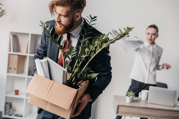 Young fired businessman — Stock Photo