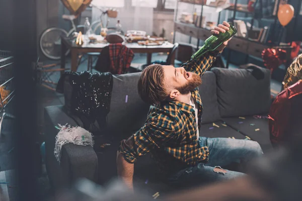 Young man after party — Stock Photo