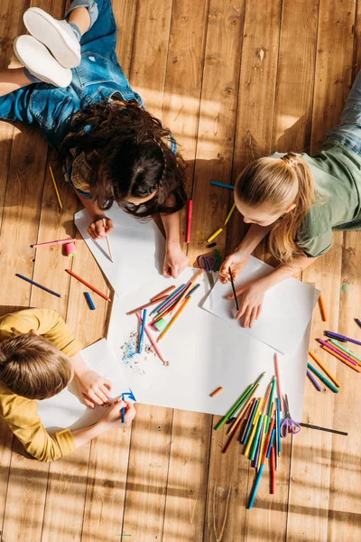 Cute kids drawing — Stock Photo