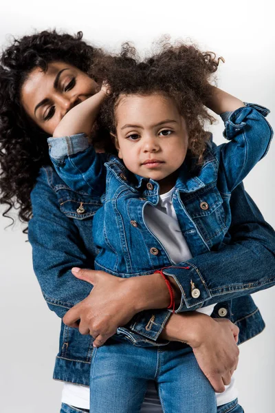 African american woman with her daughter — Stock Photo