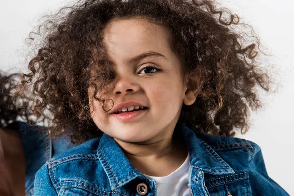 Mignon afro-américain bébé fille — Photo de stock