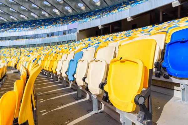 Rows of stadium seats — Stock Photo