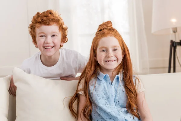 Redhead siblings together — Stock Photo