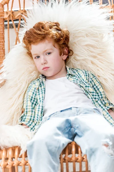 Pensive little boy — Stock Photo