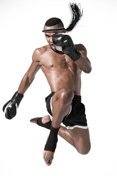 Muay thai combattente — Foto stock