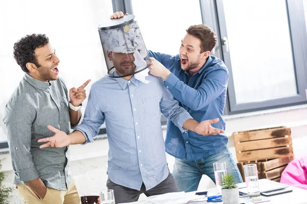 Business team having fun in office — Stock Photo