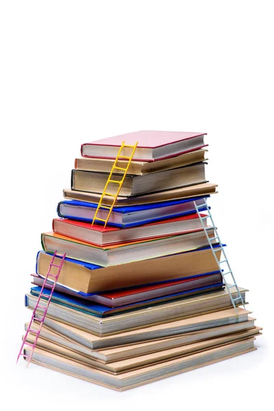 Stack of books with ladders — Stock Photo