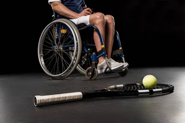 Joueur de tennis en fauteuil roulant — Photo de stock