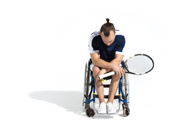 Jugador de tenis en silla de ruedas - foto de stock