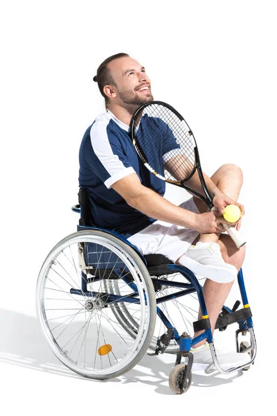 Jugador de tenis en silla de ruedas - foto de stock