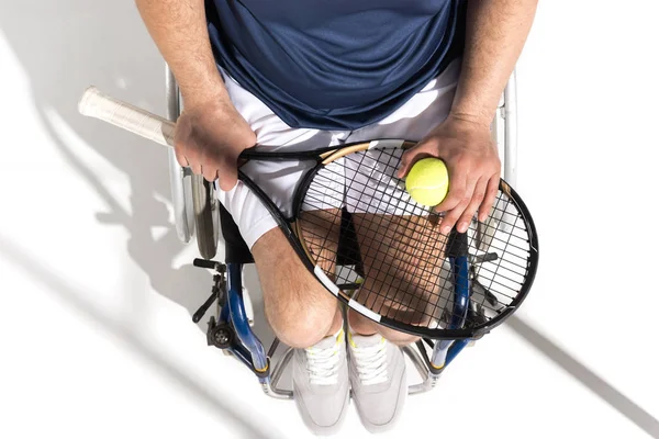 Jugador de tenis en silla de ruedas - foto de stock