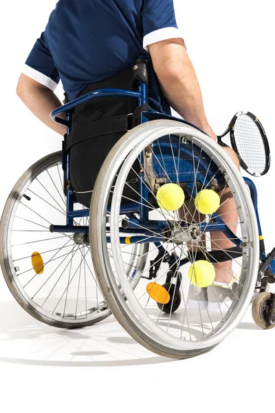 Tennis player in wheelchair — Stock Photo