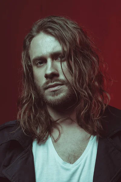 Young long haired man — Stock Photo