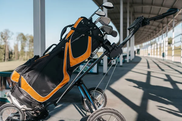 Golf clubs in golf bag — Stock Photo