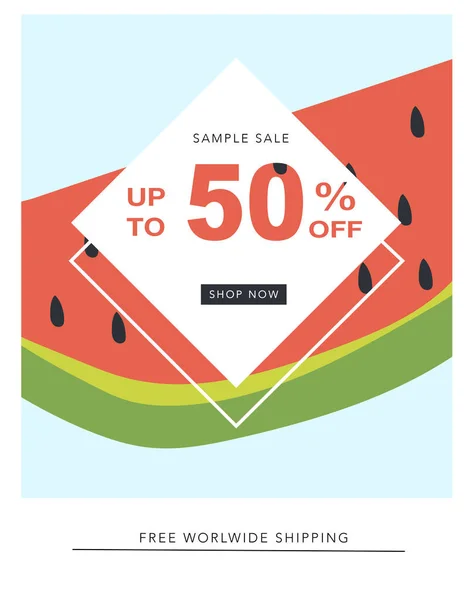 Sale banner with fifty percent off — Stock Photo