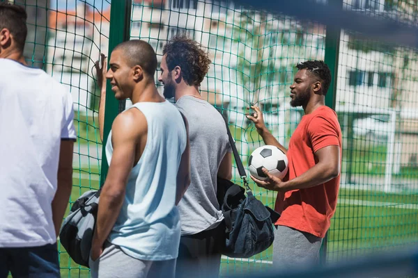 Multicultural soccer team — Stock Photo