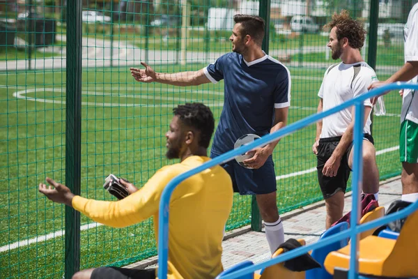 Multicultural soccer team — Stock Photo